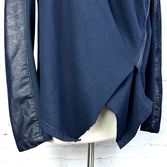 🚫SOLD!|•[BLANKNYC]•| Draped Full Zip Faux Leather Snakeskin Cardigan + Cotton - Picture 11 of 16